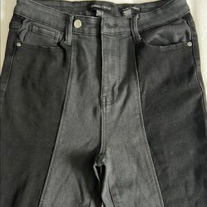 Kendall + Kylie Two-Tone Black Jeans